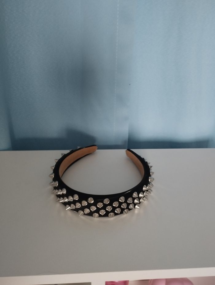 Serre tête noir pour femme punk rock ou gothique - photo numéro 5