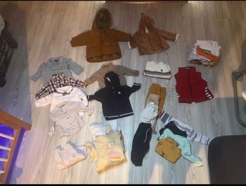 Lot vêtements garçon 6 mois 37 pièces