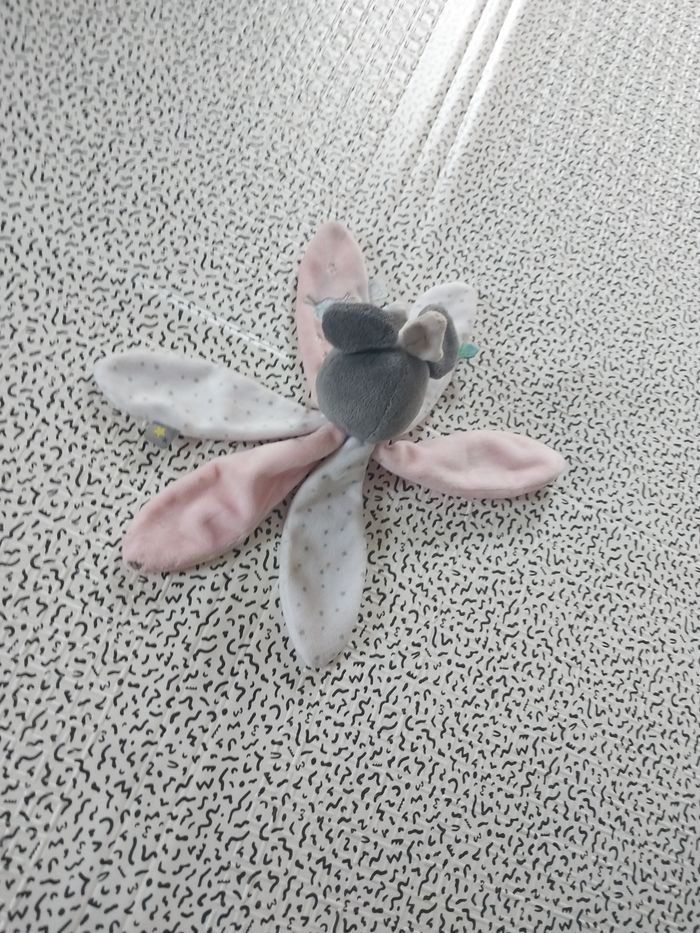 Doudou Minnie Disney Baby – modèle fleur rose/gris - photo numéro 5