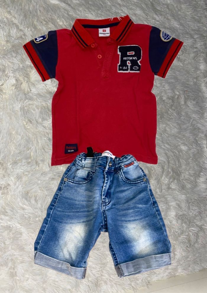 Ensemble short+t-shirt redskins