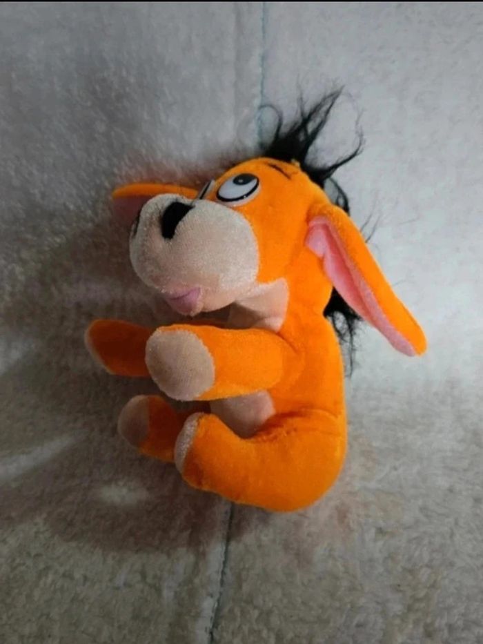 Peluche en petit âne orange - photo numéro 3