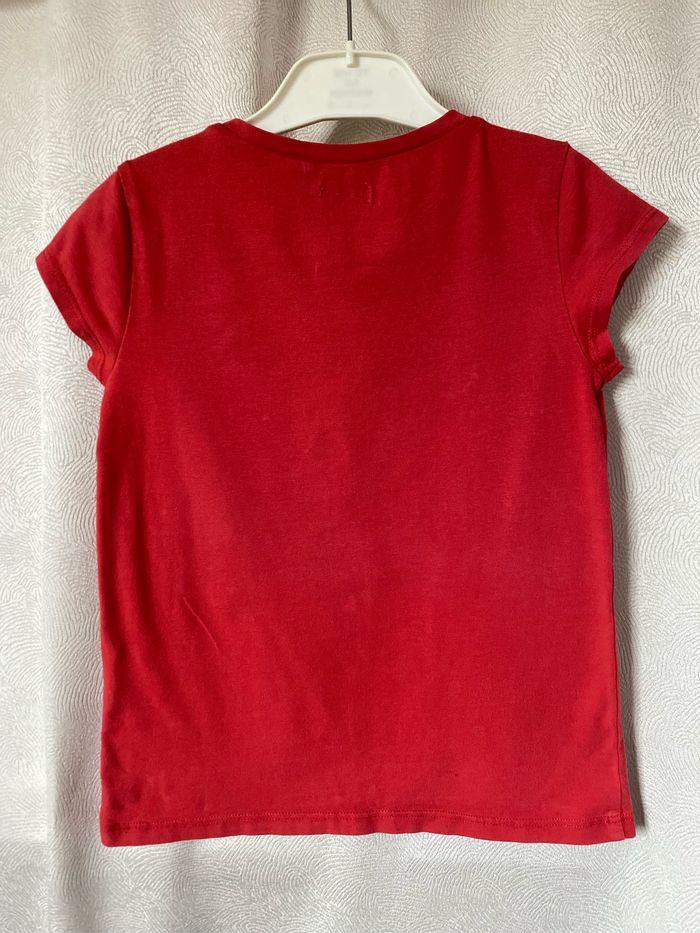 T-shirt rouge imprimé et brodé 8 ans IKKS - photo numéro 4