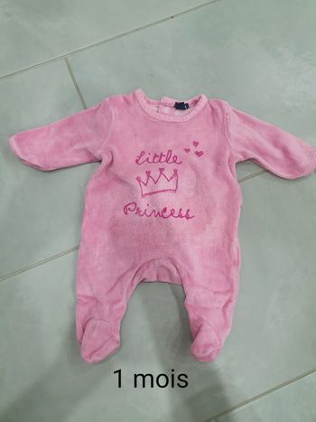 Pyjama velour 1 mois