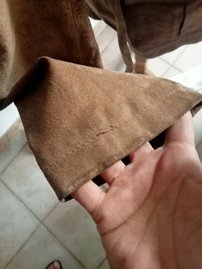 Veste saharienne vintage cuir - photo numéro 7