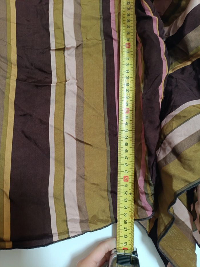 Haut ample rayé Zara Basic vintage style poncho, fin - photo numéro 4