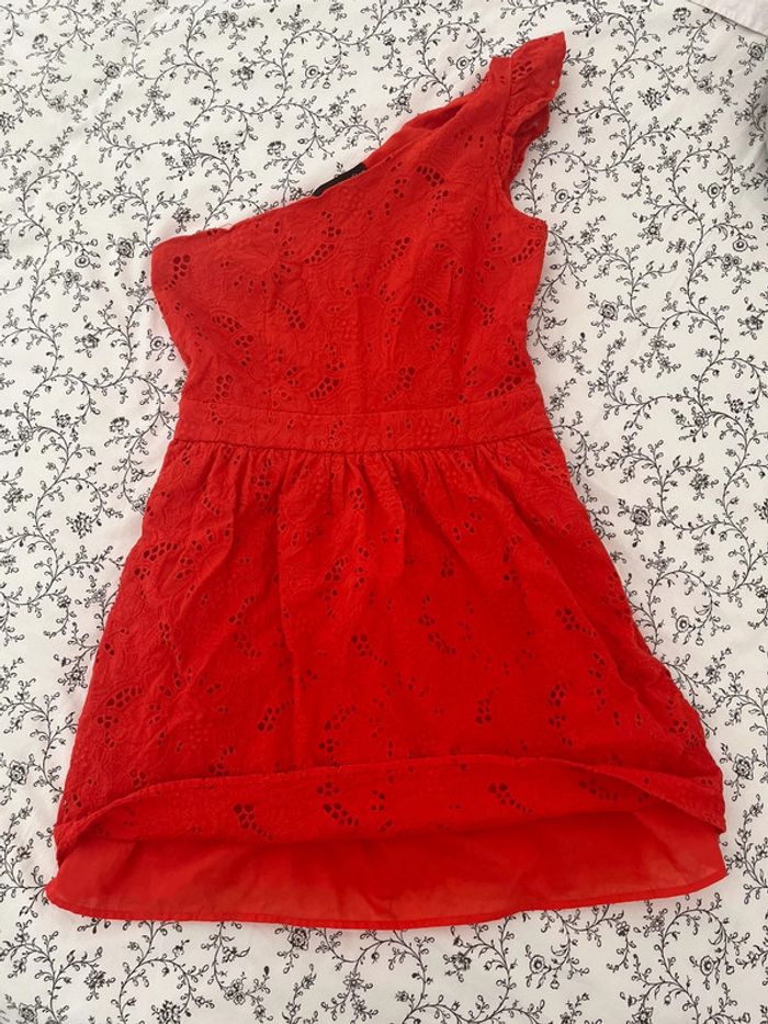 Robe asymétrique rouge Etam - photo numéro 2