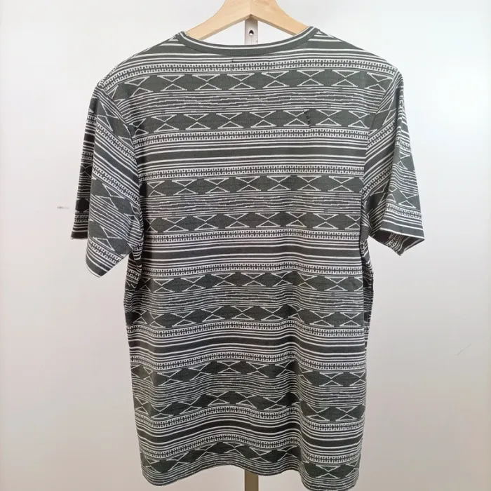 T-shirt à motif jacquard vert/gris – Bleu Isle Bleu – Taille L A758 - photo numéro 6
