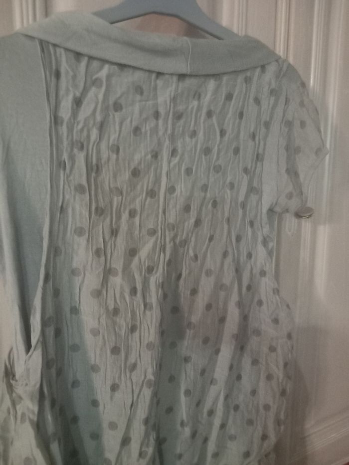 Tee-shirt à pois vert - photo numéro 7