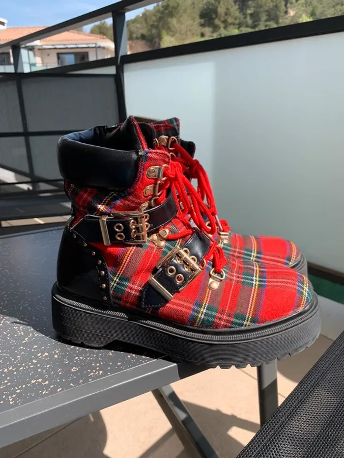 Boots tartan taille 37 - photo numéro 2