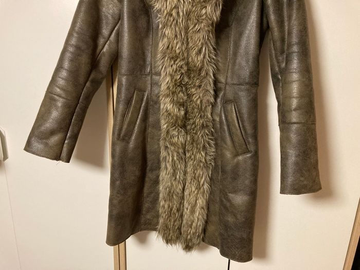 Manteau chaud doublé fourrure taille 40 - photo numéro 2