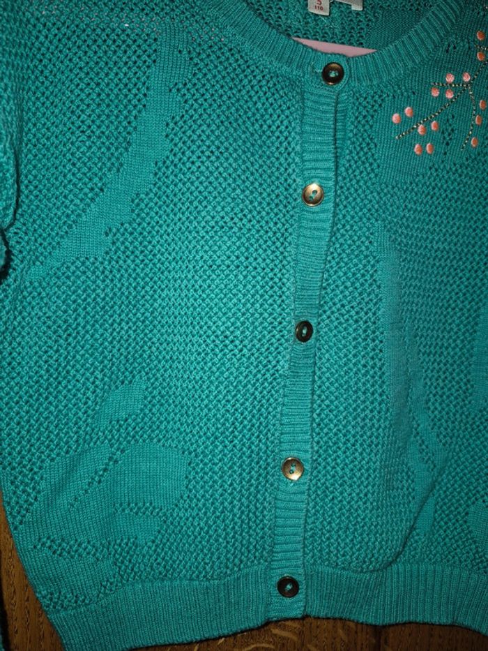 Gilet Catimini vert 5 ans - photo numéro 8