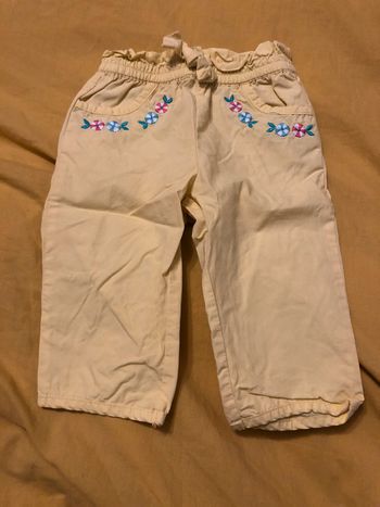 Pantalon toile fille 6 mois DPAM