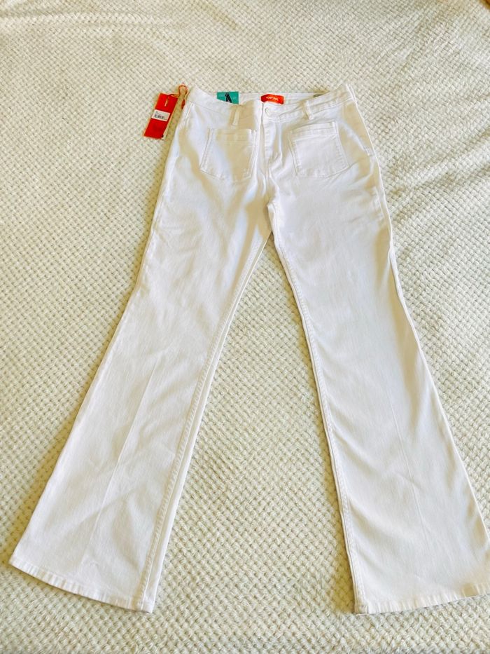 Pantalon Kaporal PALAM Regular Fit blanc W30 – Neuf avec étiquettes - photo numéro 2