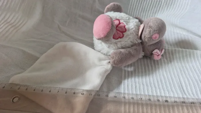 Peluche  hippopotame  Babynat rose - photo numéro 5