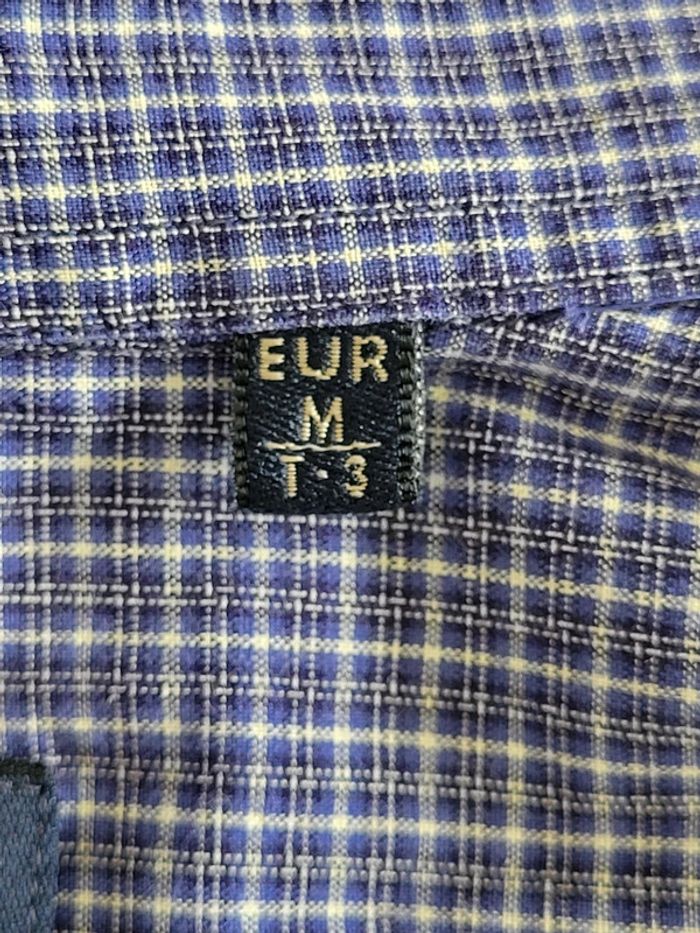 Chemise à petits carreaux bleu blanc Springfield Taille M/3 - photo numéro 9