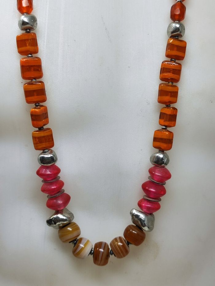 Collier vintage sautoir de style Murano - photo numéro 5