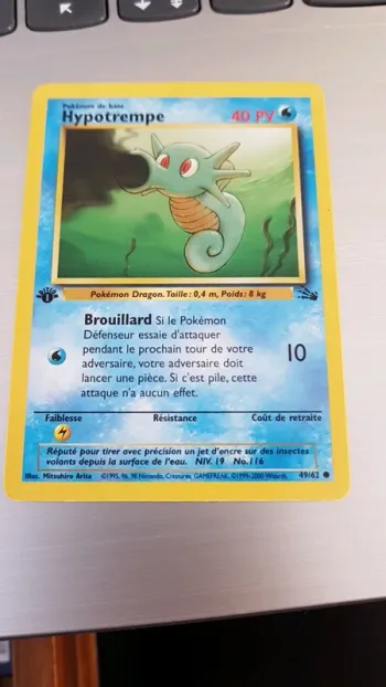 Carte pokemon Hypotrempe 1ère édition