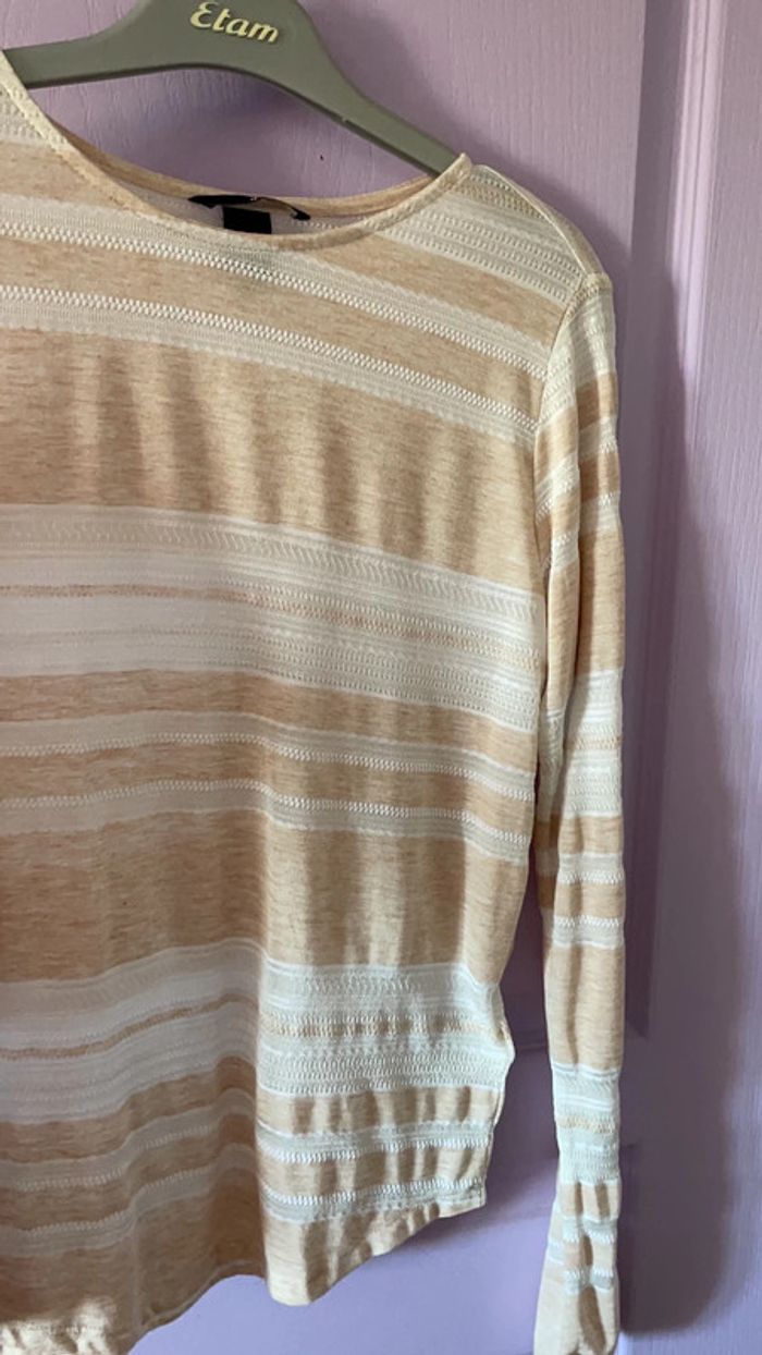 T-shirt manches longues fin H&M Taille XS - photo numéro 3