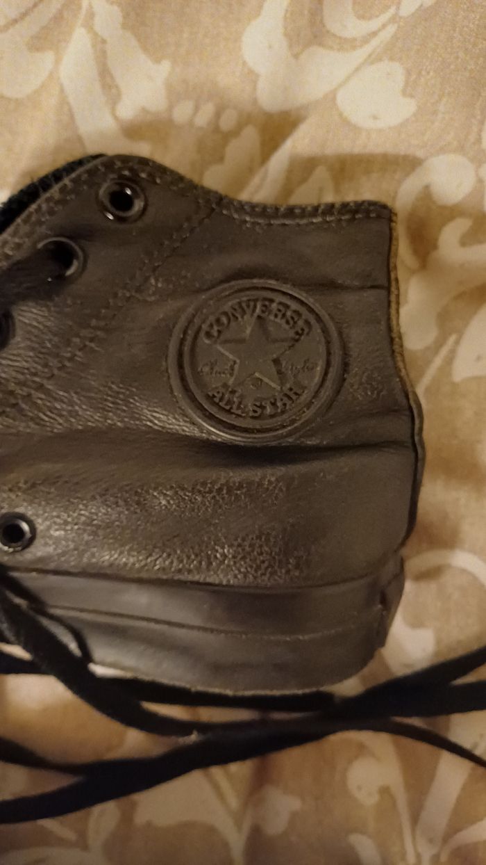 Converse noire en cuir 36.5 - photo numéro 2