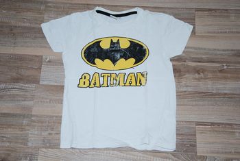 T-shirt coton blanc Batman 7-8 ans garçon