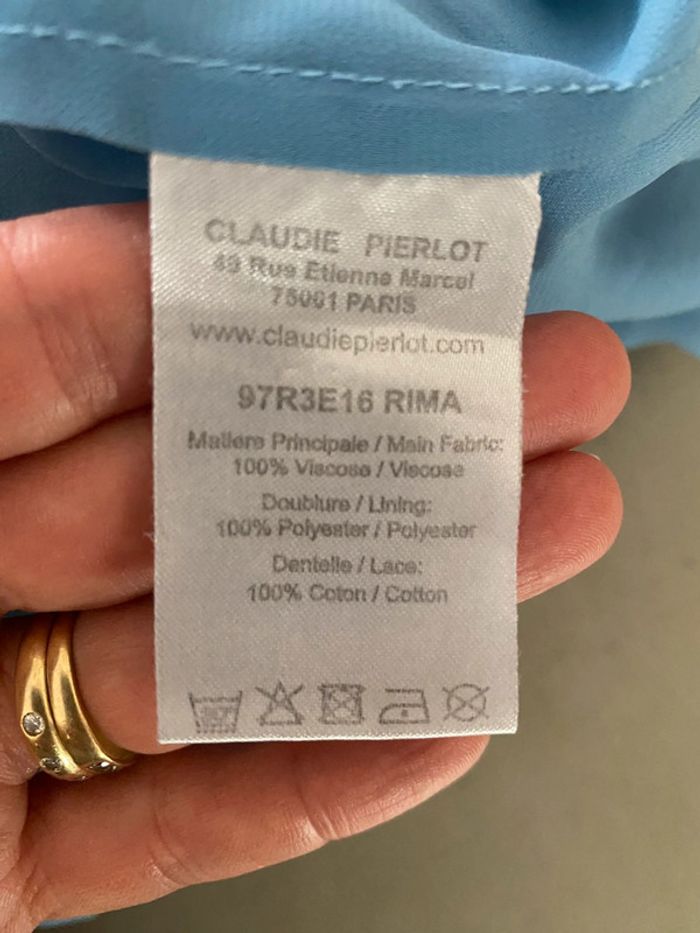 Robe Claudie Pierlot bleue taille 36 - photo numéro 17