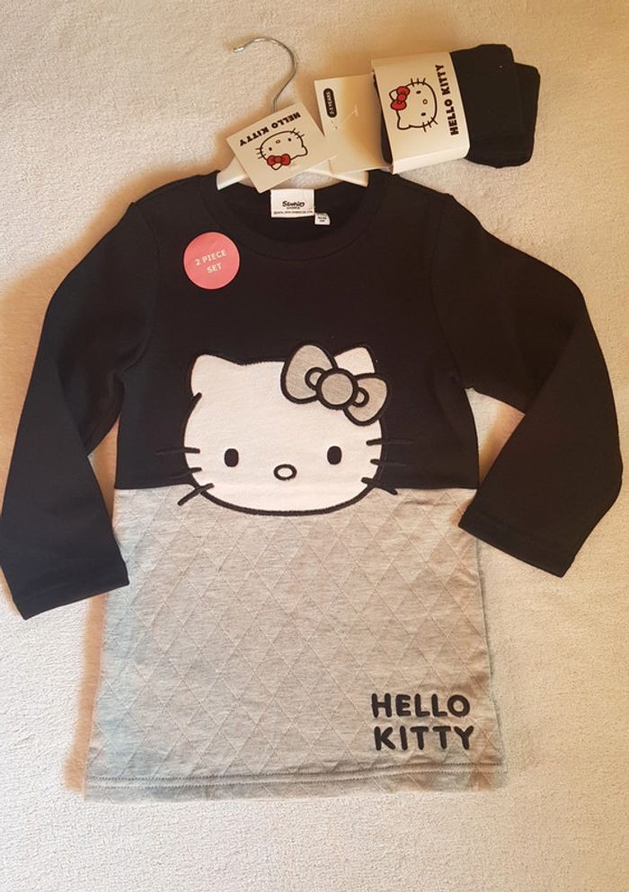ensemble ans robe + collants Hello Kitty
