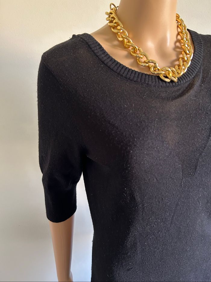 Robe pull noire à manches courtes Morgan taille 38 bon état (présence de bouloches) - photo numéro 4