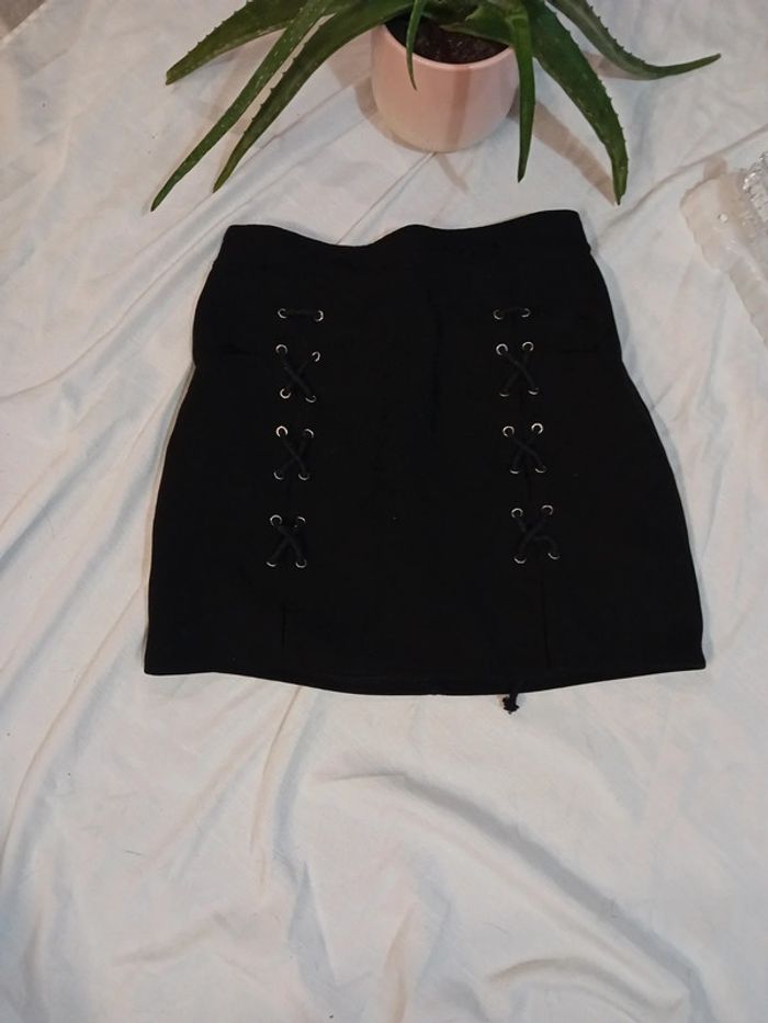 Jupe Mini Noir M/38 Velour