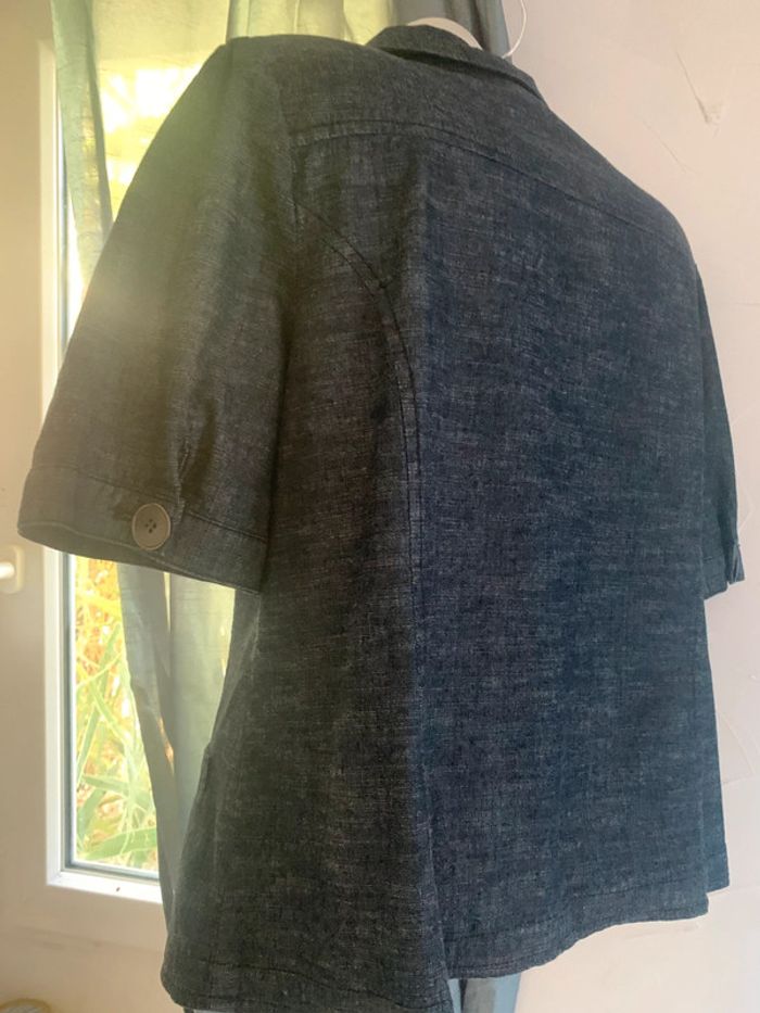 Veste Blanche porte en Jean manches courtes taille 44 - photo numéro 8