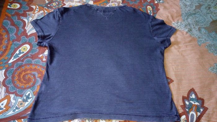 Tee-shirt court bleu manche courtes - photo numéro 2