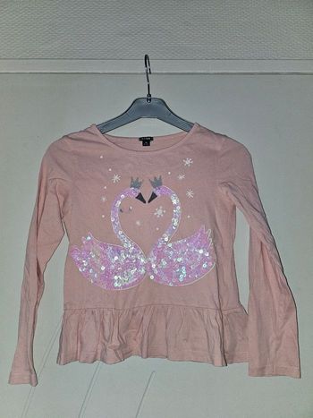 T-shirt ML cygnes 8 ans