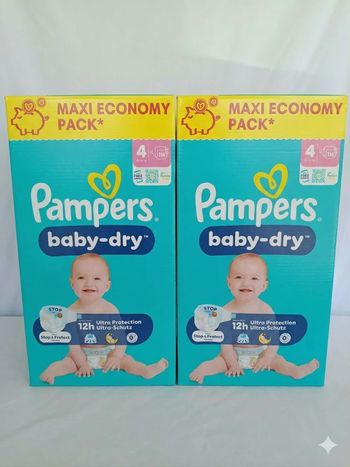 2 Cartons Pampers T4 232 Couches 9-14 Kgs