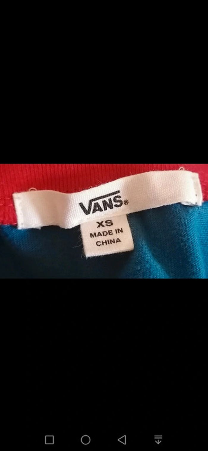 Robe courte sport skate bleu blanc rouge Taille XS Vans - photo numéro 11