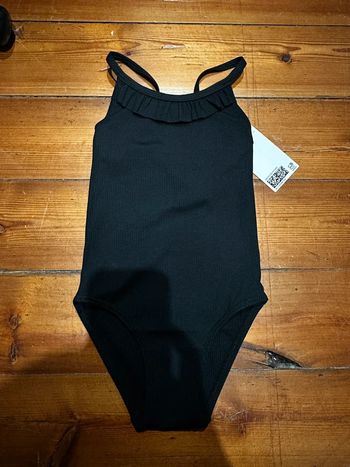 Maillot de bain côtelé noir h&m neuf 2/4a