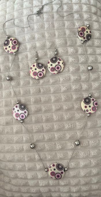 Parure sautoir et boucles d’oreilles