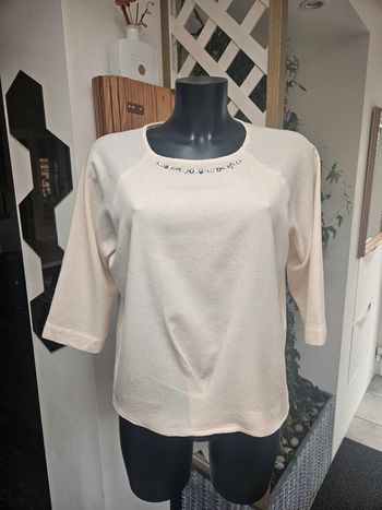 Caroll blouse crème en laine taille XL