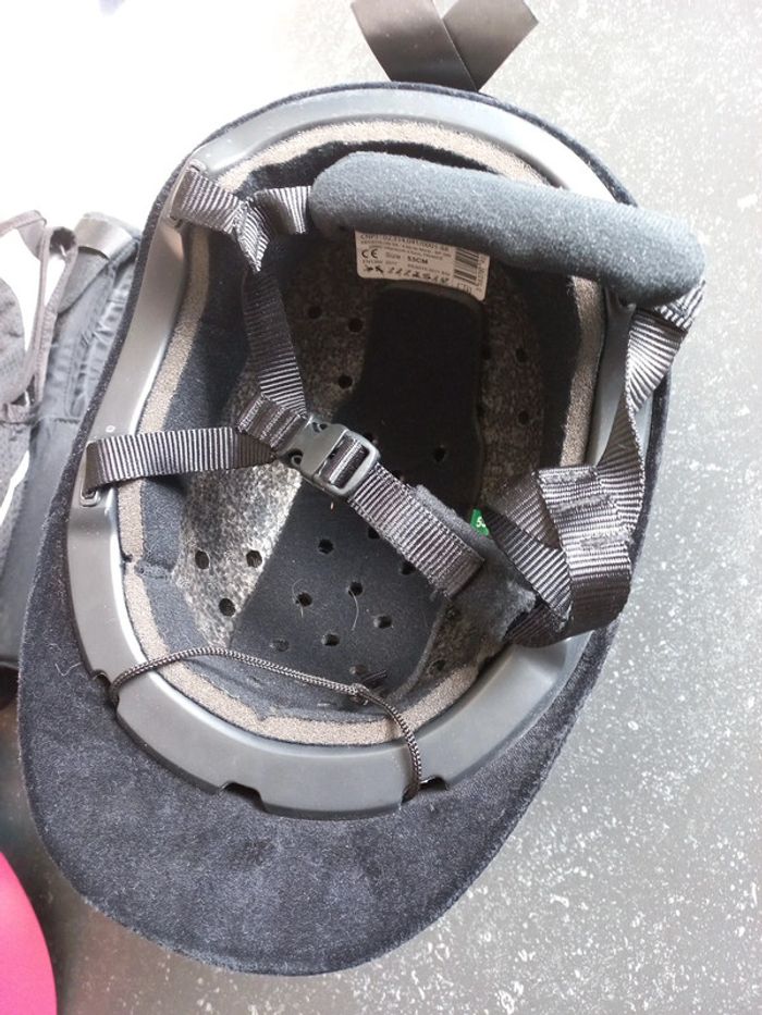 Bombe d équitation S 53 cm fouganza velours - photo numéro 5