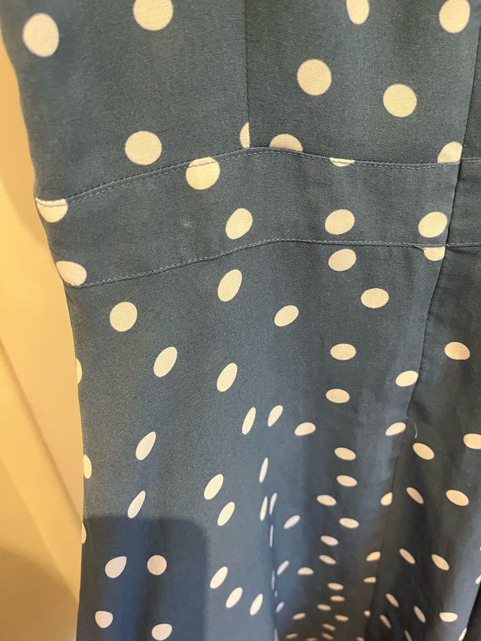 Robe bleue polka dots / à pois blanc loza taille S/36 - photo numéro 6