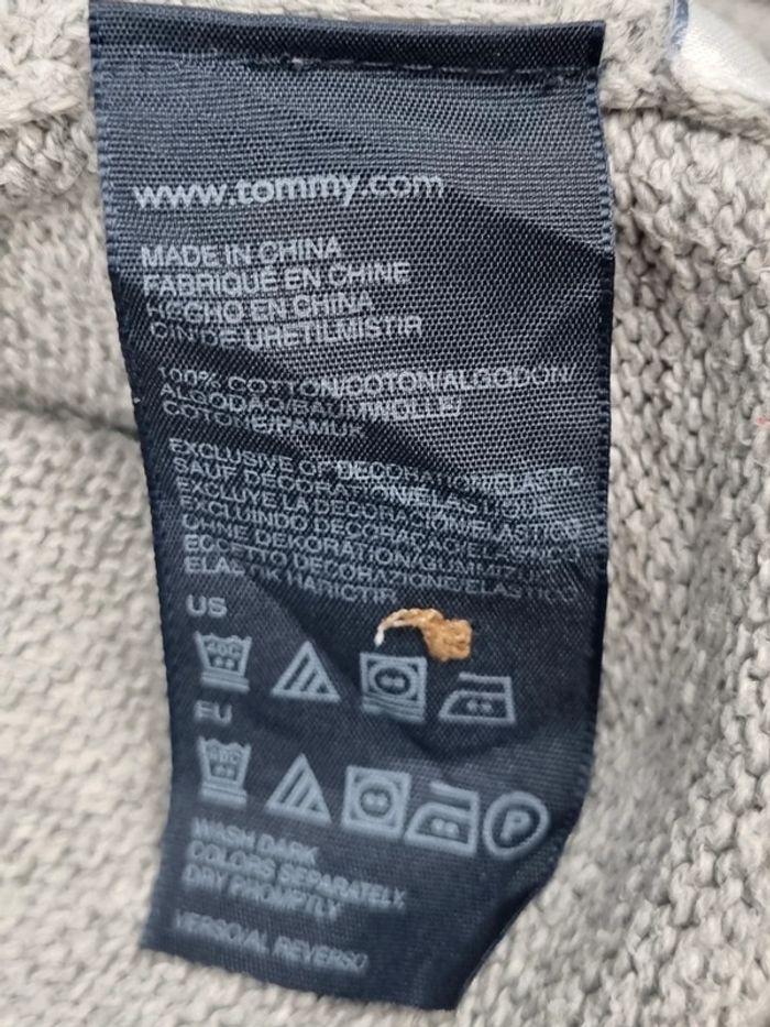 Pull col châle Tommy Hilfiger – Gris – Taille S Hommes (mesures en photos) - photo numéro 8