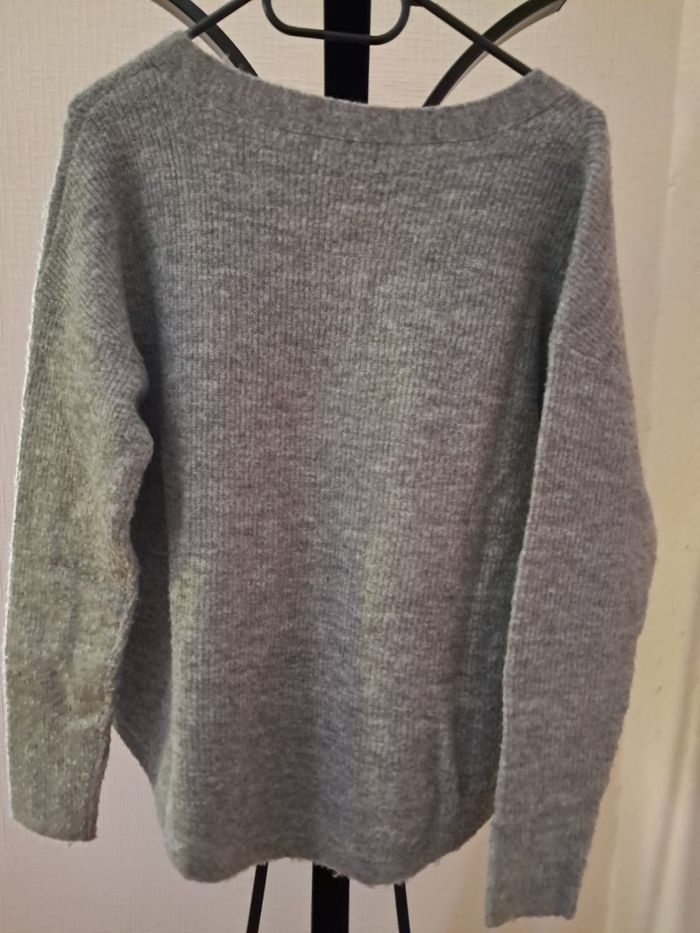 Pull en V gris clair taille XS Bonobo - photo numéro 4