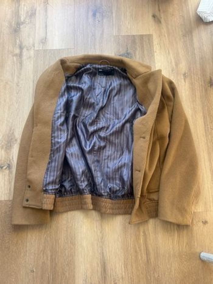 Veste hybride intérieur costume et extérieur polaire marron - photo numéro 10