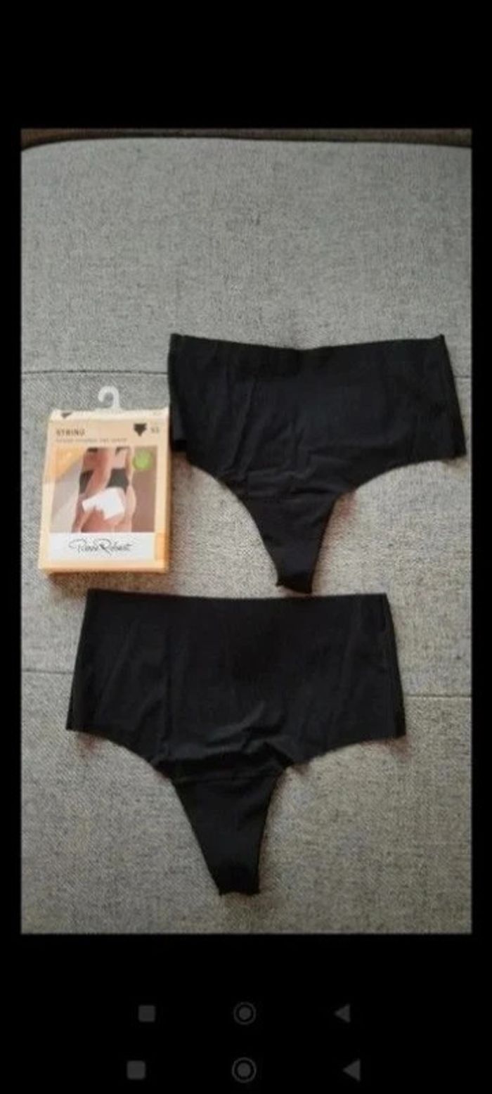 Lot de 2 strings noir taille 30/32 - photo numéro 4