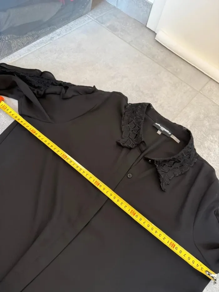 Magnifique chemise Karl Lagerfeld noir femme taille L neuf - photo numéro 9