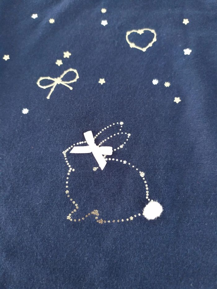 T-shirt manches longues fille bleu marine taille 12 mois Lili Gaufrette - photo numéro 2