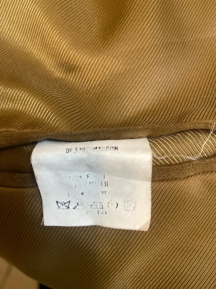 Veste légère / surchemise en peau marron vintage Laurent Cerrer taille XL - n11p - photo numéro 6
