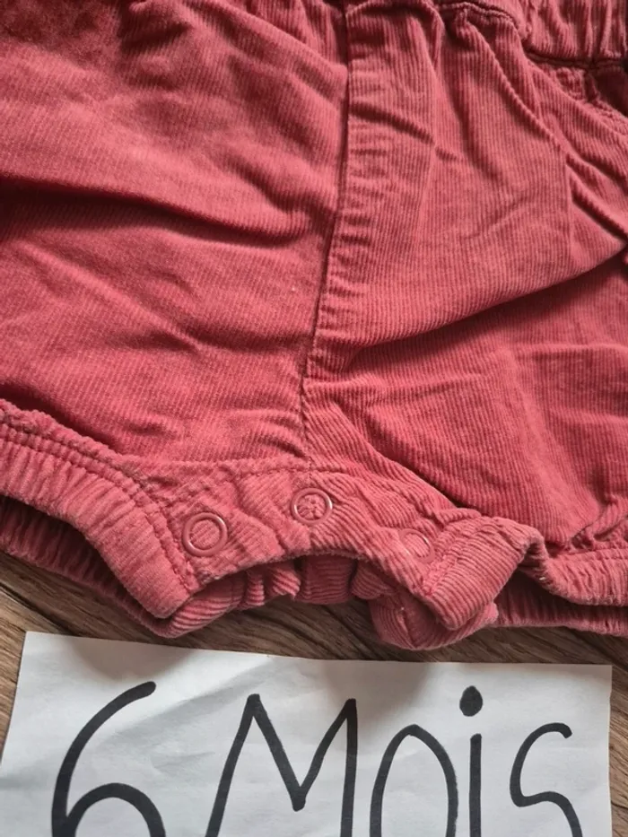 🐰 Salopette short en velours thème lapin - 6 mois Creeks - photo numéro 3