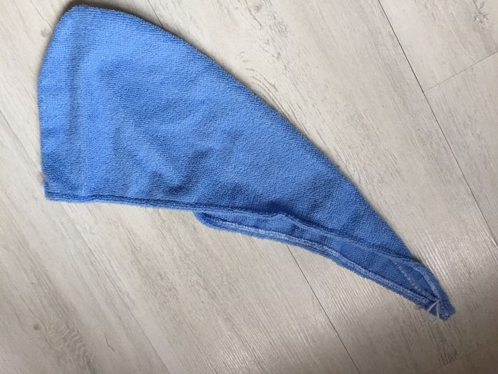 Serviette turban bleue neuve - photo numéro 2