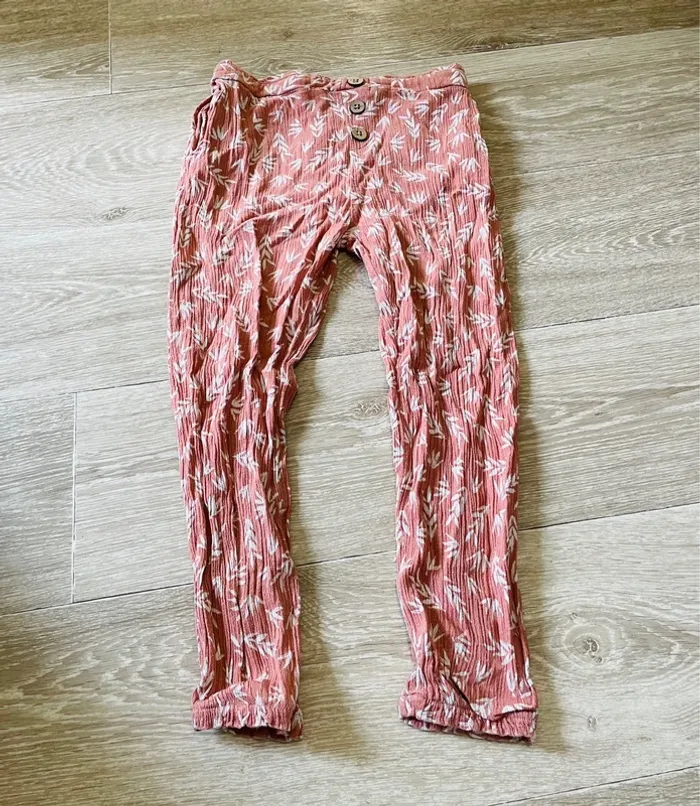 Pantalon fluide rose tape à l’œil 4 ans - photo numéro 3