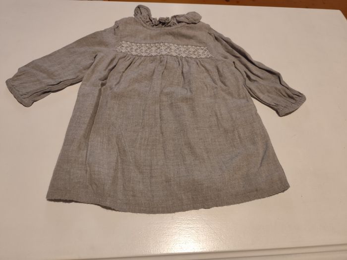 Robe grise bébé fille 12 mois