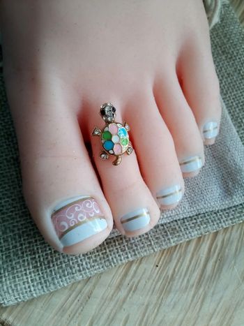 Bague orteil tortue dorée